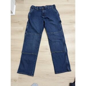 Dickies Men's Double Knee Denim Pants 34x34 Leather Patch